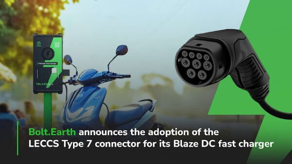 Bolt.Earth announces the adoption of the LECCS Type 7 connector for its Blaze DC fast charger